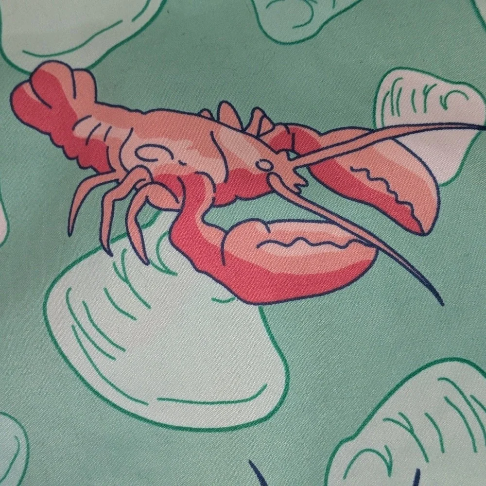 Vineyard Vines Men Large Lobster Shell Print Board Shorts Swim Trunks Mint Green